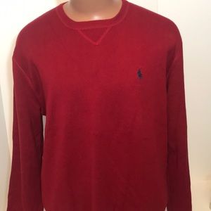 Polo by Ralph Lauren red cotton sweater Size MD